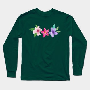 watercolor flowers Long Sleeve T-Shirt